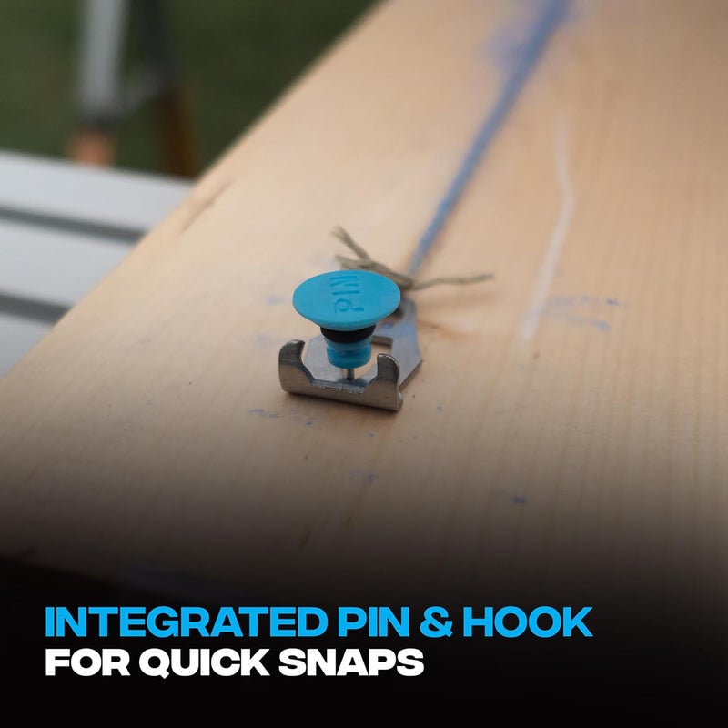 Ox Pro 50ft Precision Chalk Line with Pinchable Rubber Tip and 4oz Chalk Powder Refill - Kevlar and Nylon Ultra Fine Line Marking Tool 3:1 Gear Ratio Chalk Reel Tool -P630702 - Image 4